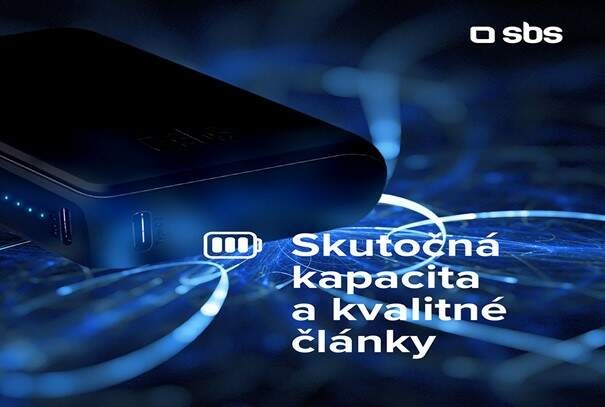 Powerbank SBS 2x USB-A/USB-C, PD, 20 W 10000 mAh čierna Powerbank SBS 2x USB-A/USB-C, PD, 20 W 10000 mAh čierna
