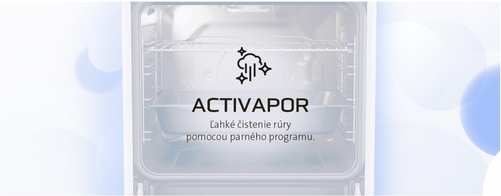Sklokeramický sporák ETA 579390000 biely Sporák ETA 579390000, funkcia Activapor