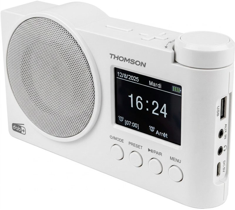 Rádioprijímač DAB+ Thomson RT400DABBTWH, biely