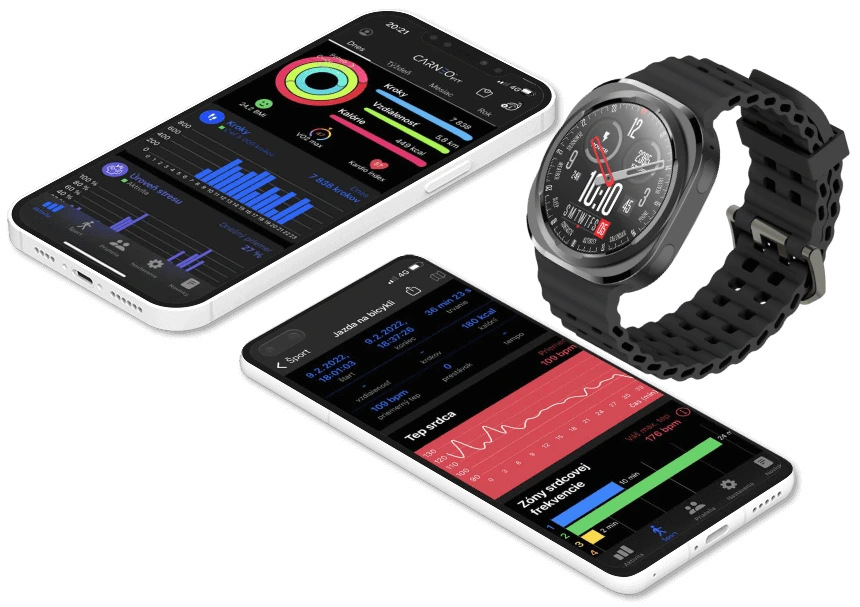 Inteligentné hodinky Carneo GTR Falcon HR+ čierne V aplikácii Carneo Fit nájdete pohromade všetky namerané údaje, ktoré vám prinesie prehľadne v grafoch a štatistikách.