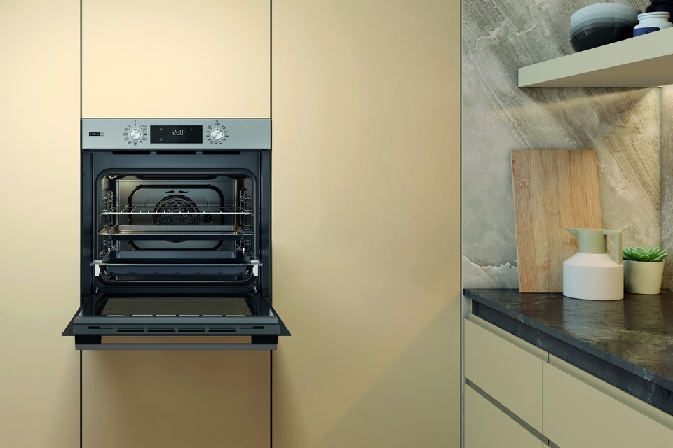 Teplovzdušná vstavaná rúra Whirlpool OMSK58HU1SX, nerez, teplovzdušný ohrev