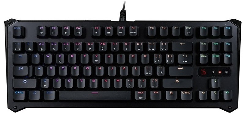 Klávesnica A4Tech Bloody B930, Orange Switch, USB, CZ/SK layout čierna