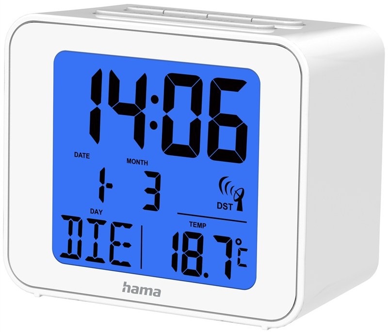 Budík Hama Cube s rádiovým signálom DCF