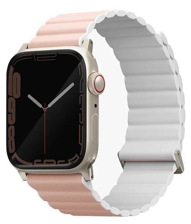Remienok Uniq Revix Premium Edition Reversible na Apple Watch 38/40/41mm biely/ružový