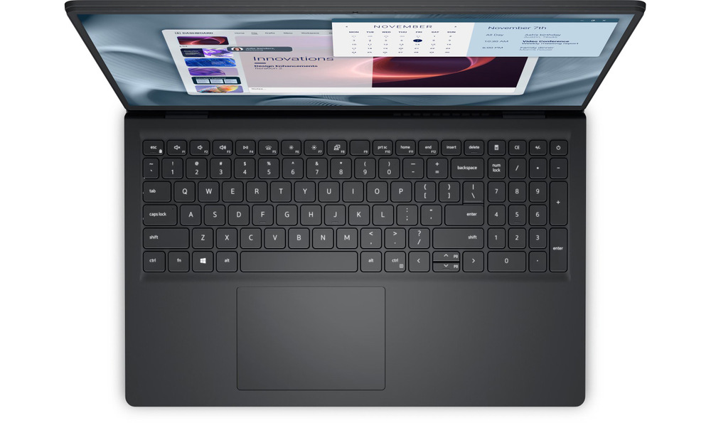 Notebook Dell Pro 15 Essential PV15250 sivý 15,6" Full HD IPS displej so 120 Hz ponúkne ostrý obraz, široké uhly a pohodlné sledovanie.