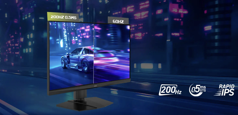 Herný monitor MSI MAG 272QPF E20 čierny Herný monitor MSI MAG 272QPF E20 s 200Hz frekvenciou a odozvou 0,5 ms GtG pri závodnej hre