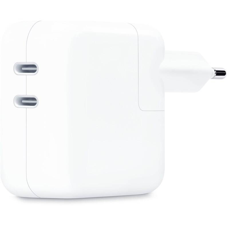Sieťový adaptér Apple 35 W Dual USB-C (2024) biely
