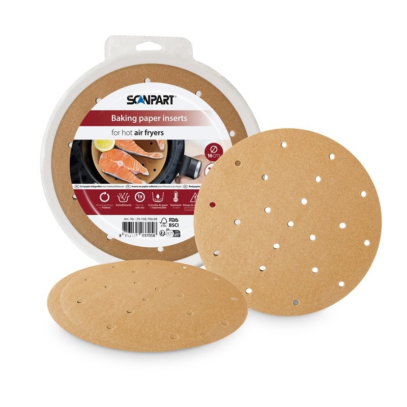 Papierové formy ScanPart do teplovzdušnej fritézy, nepriľnavý povrch