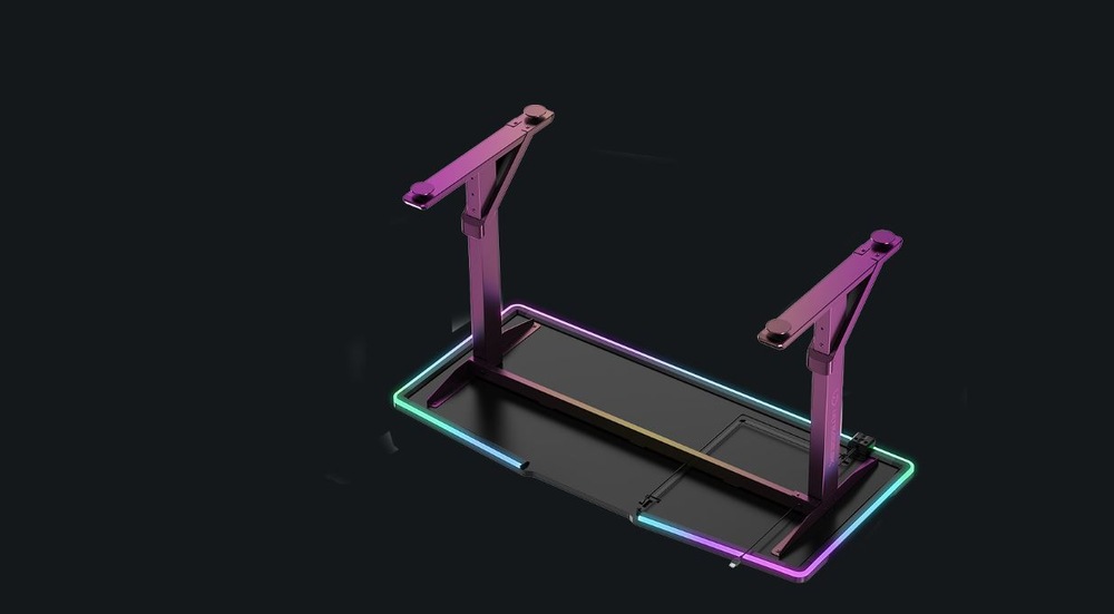 Herný stôl ULTRADESK IRON, 132,5 x 60,5 cm čierny Ultradesk IRON s RGB (UDESK-IR-BKA)