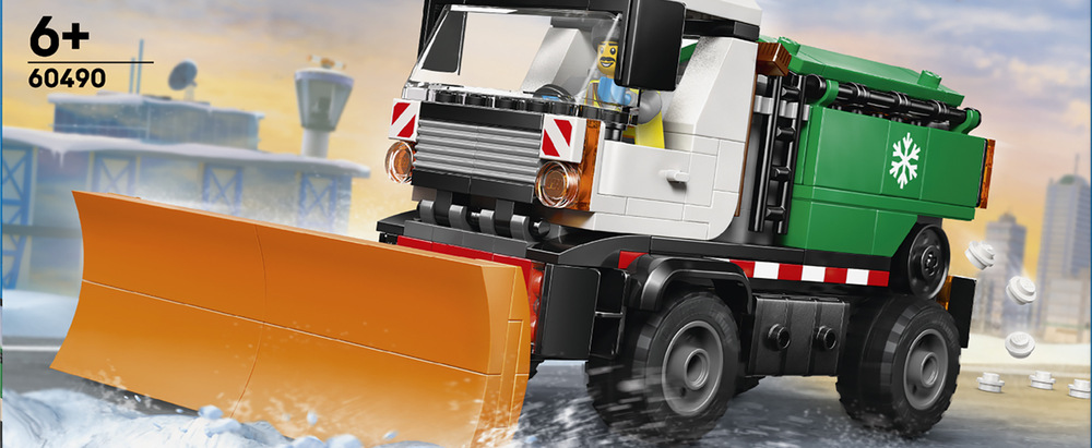 Stavebnica LEGO® City 60490 Sněžný pluh Naklápacia kabína sprístupní motor a rozširuje možnosti hrania na údržbu a opravy zimného pracovného stroja.