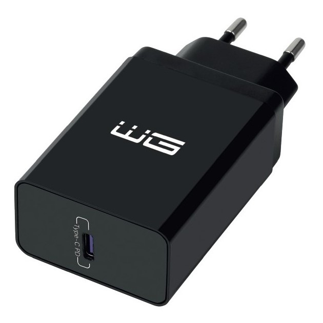 Nabíjačka do siete WG USB-C PD 20W čierna WG 1xUSB-C, PD 20W