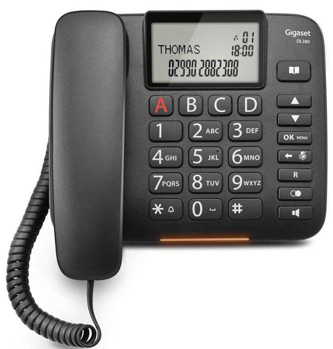 Domáci telefón Gigaset DL380 čierny