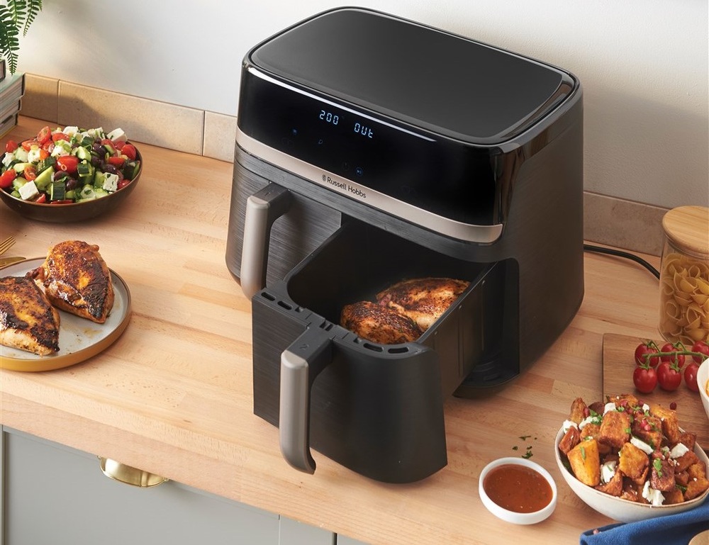 Fritéza teplovzdušná RUSSELL HOBBS Satisfry Air 27680-56 Dual Basket, 9 l čierna Fritéza teplovzdušná RUSSELL HOBBS Satisfry Air 27680-56 Dual Basket, 9 l čierna