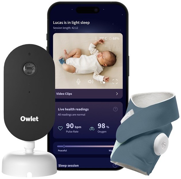 Súprava kamery a inteligentné ponožky Owlet Dream Duo - Bedtime Blue modrá