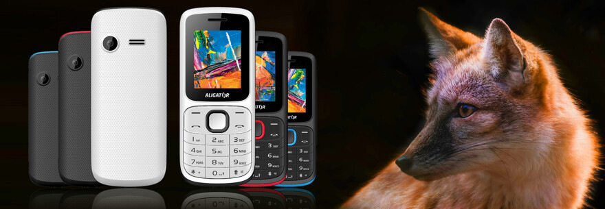 Mobilný telefón Aligator D210 Dual SIM čierny/červený