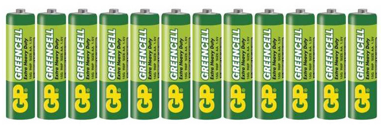 Batéria zinkochloridová GP Greencell AA (R6), 12 ks