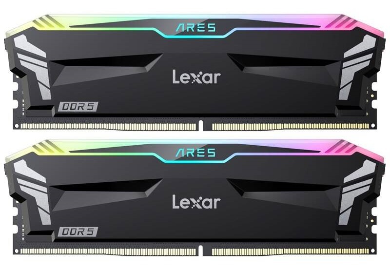 Pamäťový modul Lexar ARES 32GB (2x16GB) DDR5 6400MHz CL32 RGB čierny Pamäťový modul Lexar ARES 32GB (2x16GB) DDR5 6400MHz CL32 RGB čierny