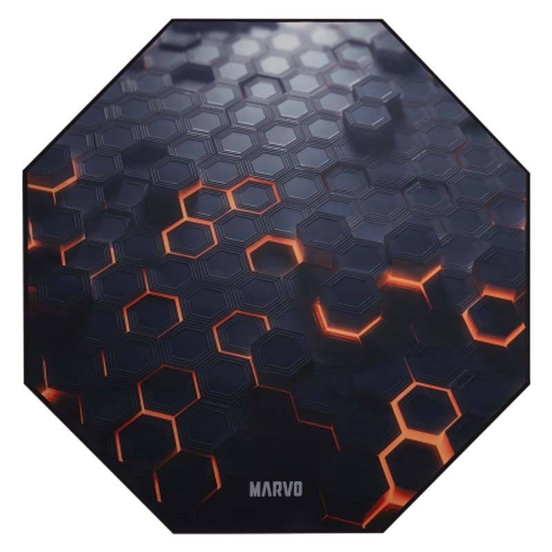 Podložka pod stoličku Marvo GM03, 1100 × 1100 × 2 mm čierna