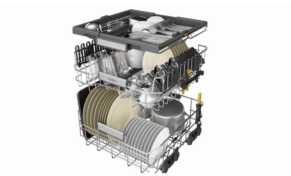 Umývačka riadu Whirlpool W7F HP43 X MaxiSpace nerez Umývačka riadu Whirlpool W7F HP43 X, flexibilita nakladania