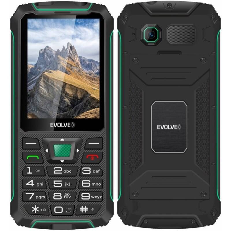 Mobilný telefón Evolveo StrongPhone W4 čierny/zelený