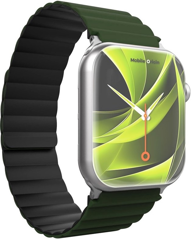 Remienok Mobile Origin Magnetic II na Apple Watch 44/45/46/49mm - čierny/zelený
