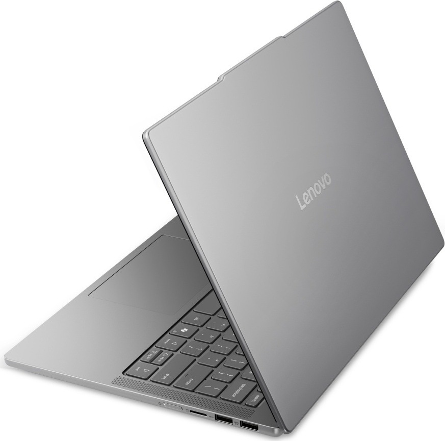 Notebook Lenovo IdeaPad Slim 5 14AHP11 sivý Zadná strana pootvoreného notebooku Lenovo IdeaPad Slim 5″ width=