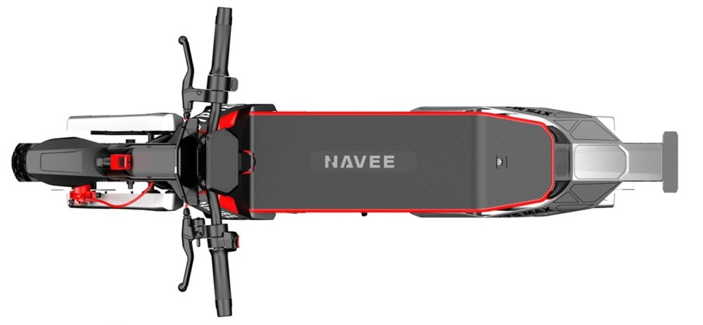 Elektrická kolobežka NAVEE XT5 Max sivá Elektrická kolobežka NAVEE XT5 Max pohľad zhora