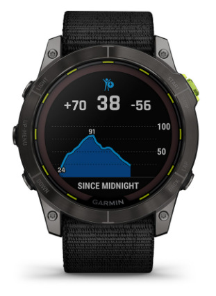 Inteligentné hodinky Garmin Enduro 2 PRO Sapphire Solar - Carbon Gray Titanium/ Black UltraFit Nylon Band