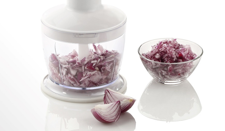 Tyčový mixér Gorenje HBC806QW, biela, Nádobka so sekáčikom