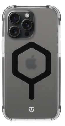 Kryt na mobil Tactical MagForce Hexagon na Apple iPhone 15 Pro Max čierny/priehľadný Kryt na mobil Tactical MagForce Hexagon na Apple iPhone 15 Pro Max v čierno-priehľadnej farbe