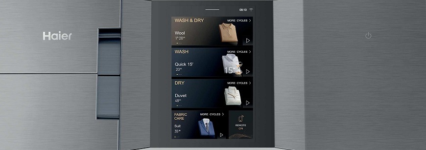 ovládací panel práčky so sušičkou Haier HWD180BD12LGNU-S