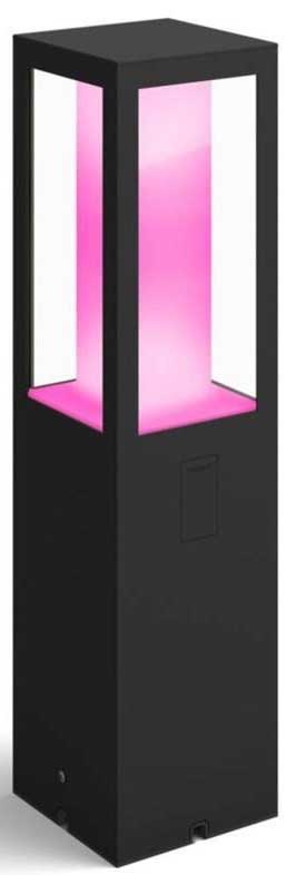 Svietidlo vonkajšie Philips Hue Impress White and Color Ambiance, stĺpik 12V čierne