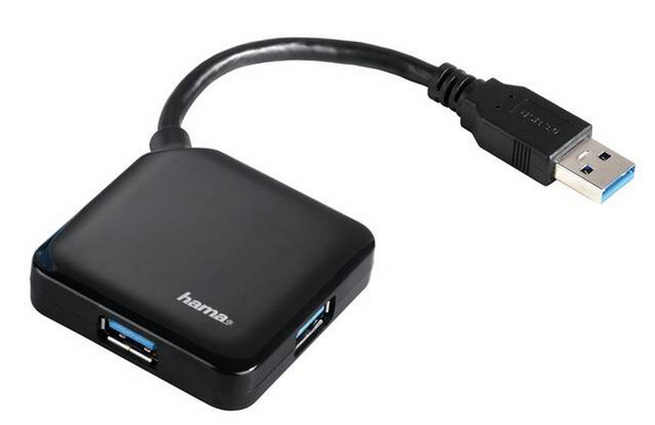 USB Hub Hama USB/4x USB 3.0 čierny Hama USB/4x USB 3.0 (12190) čierny