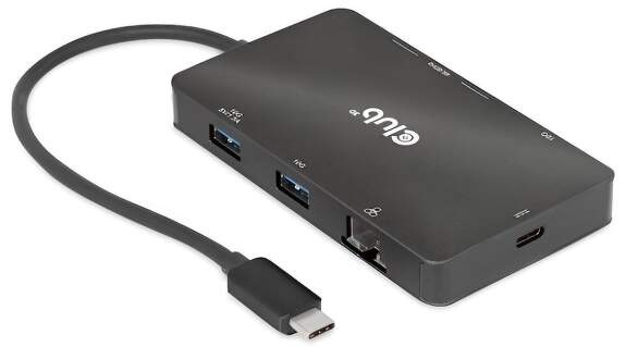 Dokovacia stanica Club3D USB-C, Dual DisplayPort 4K, 7in1 čierna