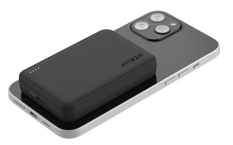 Powerbanka Celly s kapacitou 10 000 mAh, čierna farba