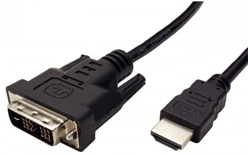 Kábel WG HDMI 1.4/DVI-D Single Link, 2m čierny