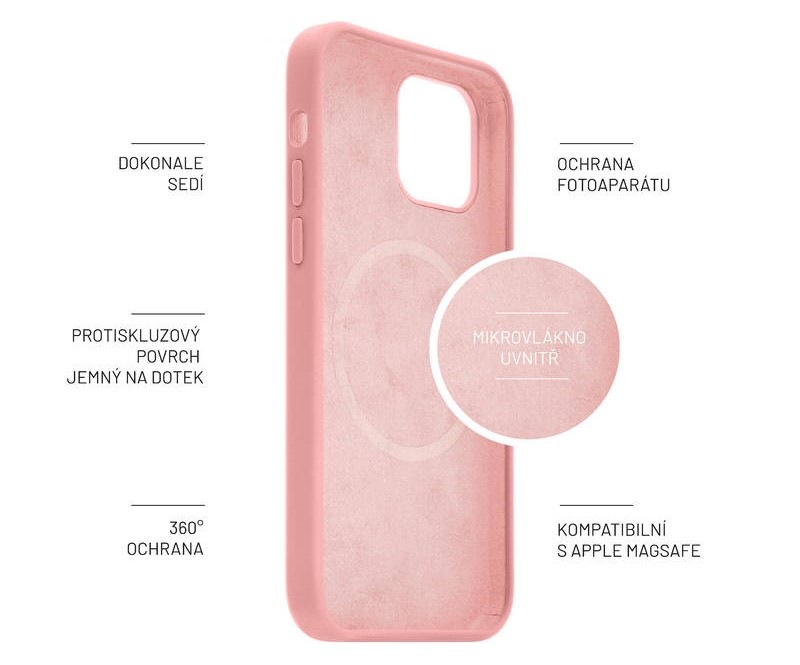 Kryt na mobil FIXED MagFlow s podporou MagSafe na Apple iPhone 14 Pro ružový Kryt na mobil FIXED MagFlow s podporou MagSafe na Apple iPhone 14 Pro ružový