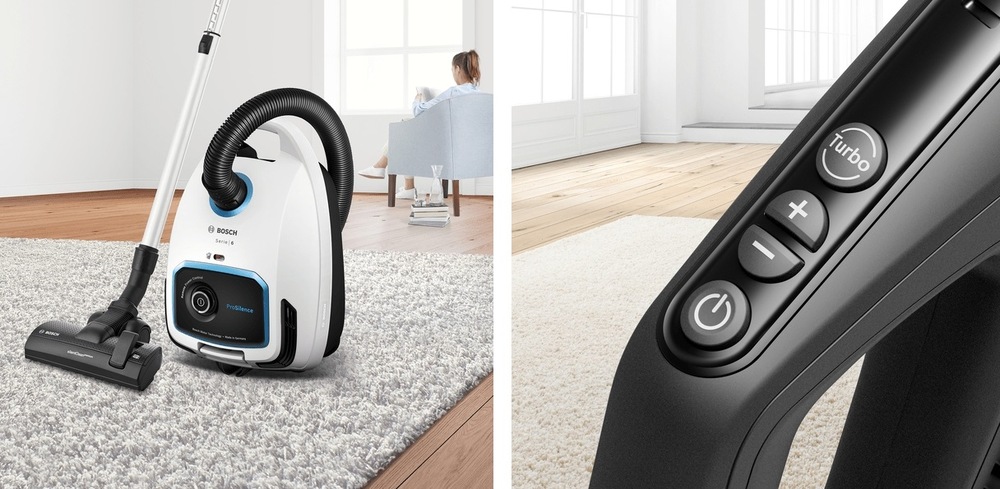 Podlahový vysávač Bosch ProSilence BGB6SIL1 biely BOSBGB6SIL1-matne
