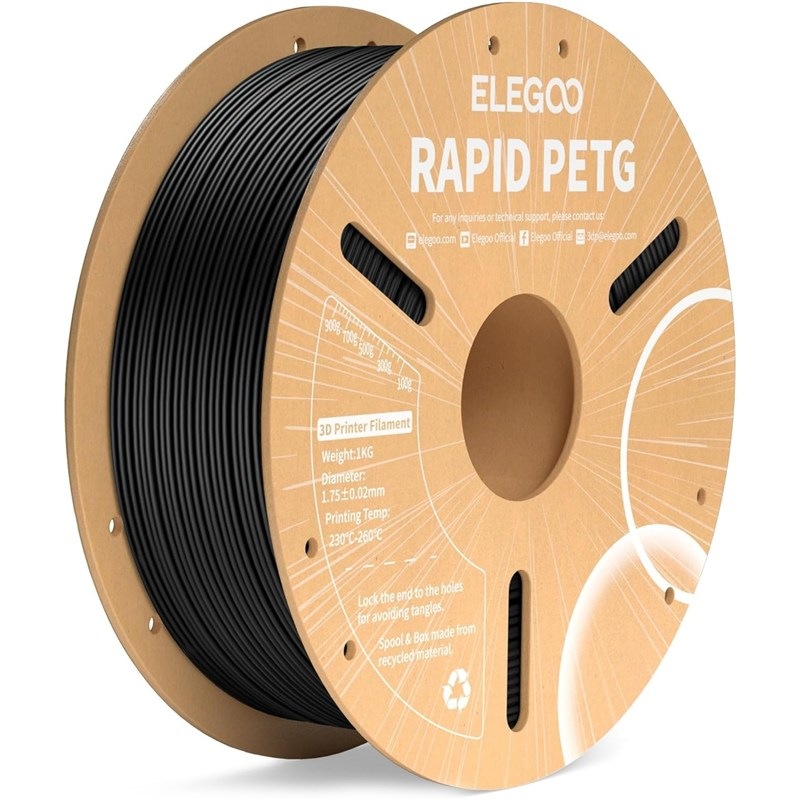 Filament Elegoo s priemerom 1,75 mm, čierna farba