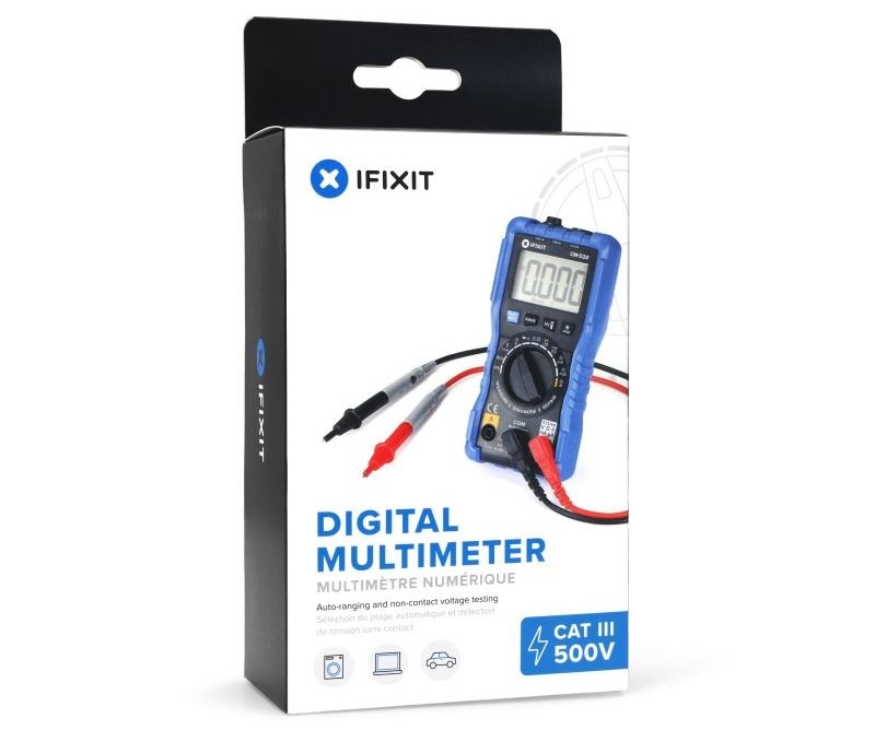 Multimeter iFixit IF0101 Multimeter iFixit IF0101 podporuje bezkontaktnú detekciu napätia NCV