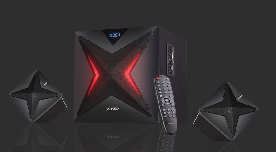 Reproduktory Fenda F&D F550X 2.1, bluetooth, rádio, USB, SD, diaľkové ovládanie čierne Reproduktory Fenda F&D F550X 2.1, bluetooth, rádio, USB, SD, diaľkové ovládanie čierne