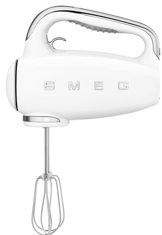Ručný šľahač Smeg 50's Retro Style HMF01WHEU, biely