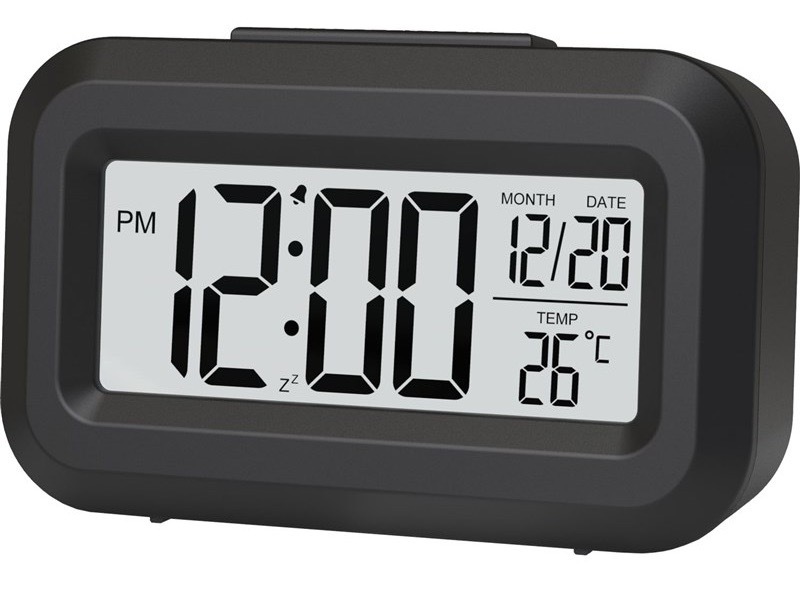 Budík WG DigiTherm Alarm čierny