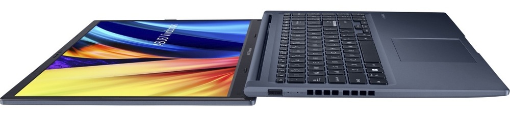 Notebook Asus Vivobook 15 modrý Notebook ASUS VivoBook 15 X1502ZA otvorený na 180 °