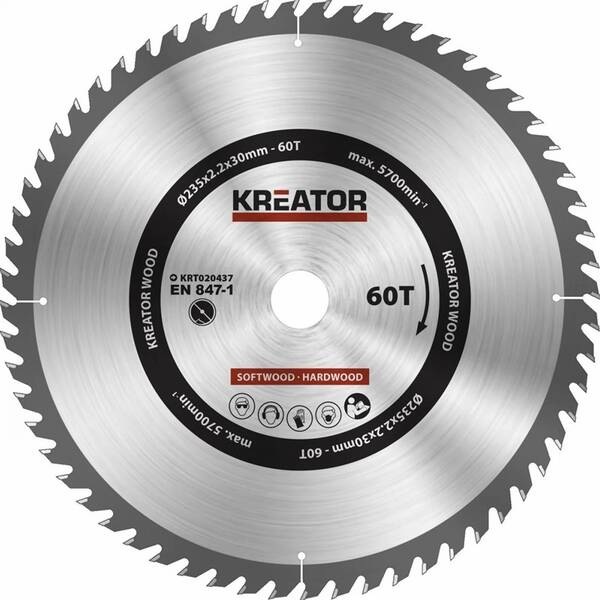 Pílový kotúč Kreator KRT020437 235mm 60T