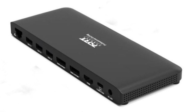 Dokovacia stanica PORT CONNECT USB-C, 2x4K čierna