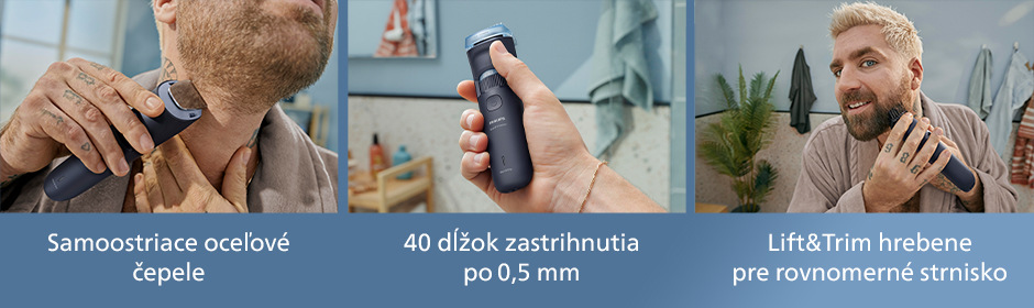 Philips BT3665/15 Series 3000, zastrihávač fúzov