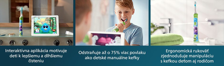 Zubná kefka Philips Sonicare For Kids HX6352/11 zelená Philips HX6352/11 Sonicare For Kids