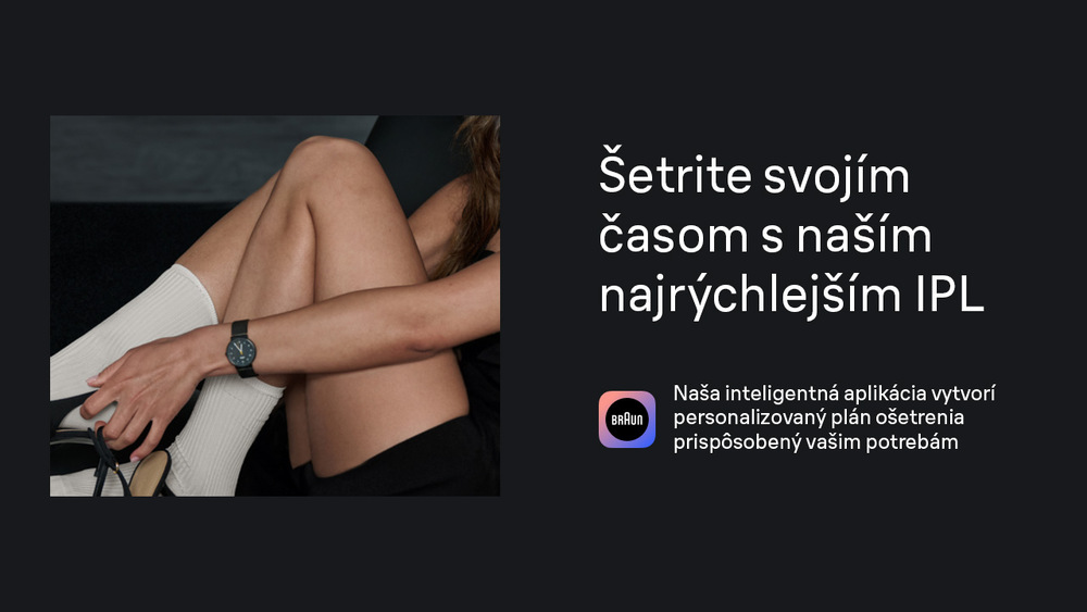 Epilátor Braun Skin i·expert IPL7431 biely/bronzový Žena drží v ruke IPL Braun IPL7431 Skin i·expert