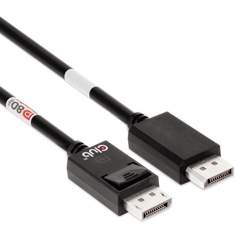 Kábel Club3D DisplayPort 2.1 / DisplayPort 2.1, 4K120Hz/8K60Hz HDR (M/M), 1,2m čierny